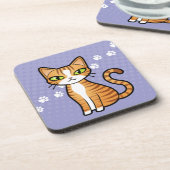 あなた自身の漫画猫を設計して下さい コースター (左側)