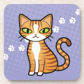 あなた自身の漫画猫を設計して下さい コースター (正面)