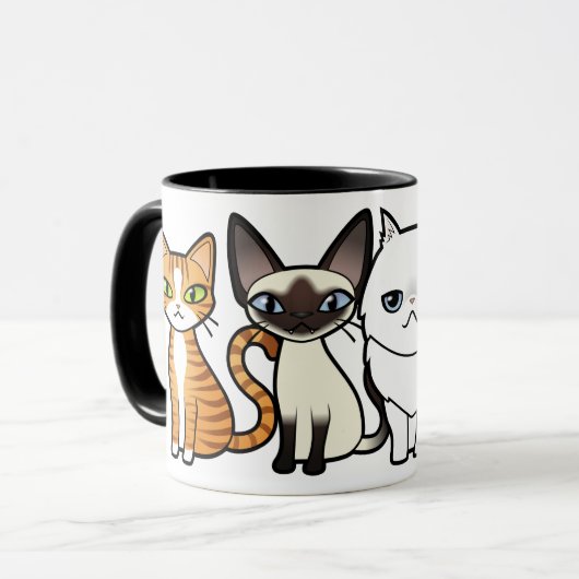 あなた自身の漫画猫を設計して下さい マグカップ (正面左)