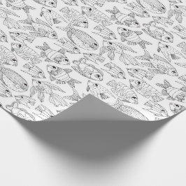 あなた自身の熱帯魚を着色して下さい ラッピングペーパー