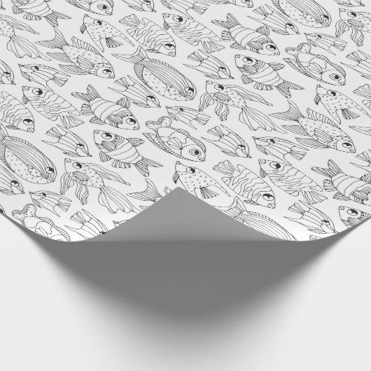 あなた自身の熱帯魚を着色して下さい ラッピングペーパー (角)