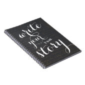 あなた自身の物語のヴィンテージの黒の羊皮紙を書いて下さい ノートブック (右側)