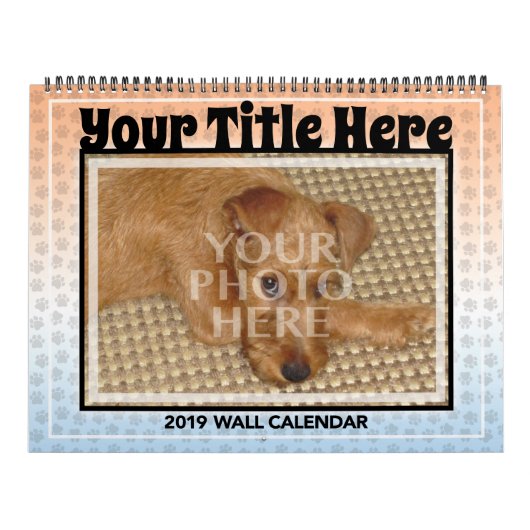 あなた自身の犬または猫ペットをカスタマイズ カレンダー (カバー)