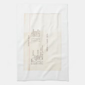 あなた自身の祖母のお母さんのお気に入りのなレシピのカスタムを加えて下さい キッチンタオル (縦)