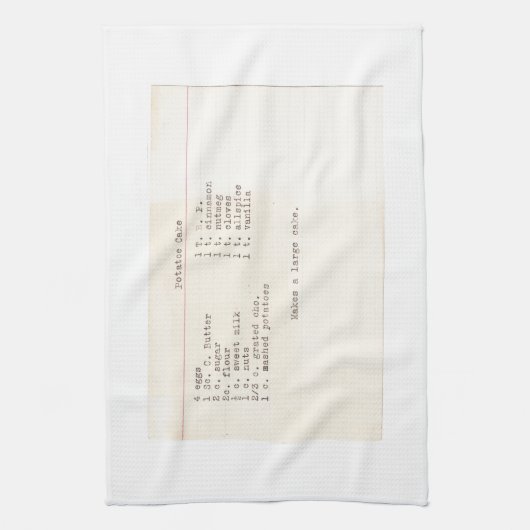 あなた自身の祖母のお母さんのお気に入りのなレシピのカスタムを加えて下さい キッチンタオル (縦)