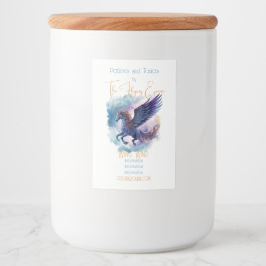 あなた自身の神話のペガサスを作る フードラベル (正面)