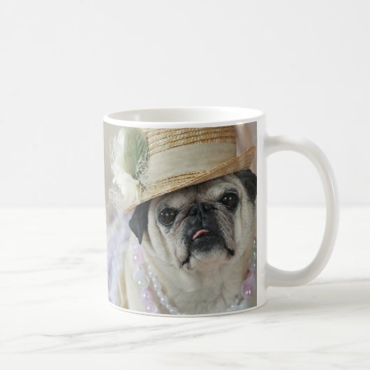 あなた自身の種類の美しいパグのマグがあって下さい コーヒーマグカップ (右)