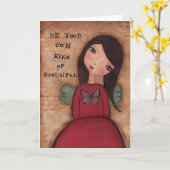 あなた自身の種類の美しい挨拶状があって下さい カード (黄色い花)