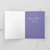 あなた自身の種類の美しい母の日のパグカード カード (内部)