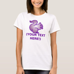 あなた自身の紫色のリスのTシャツを作って下さい Tシャツ