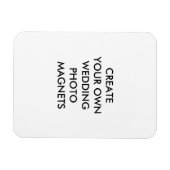 あなた自身の結婚式の写真の磁石を設計して下さい マグネット (横)