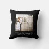 あなた自身の結婚式の写真の記念品の枕を作成して下さい クッション (裏面)