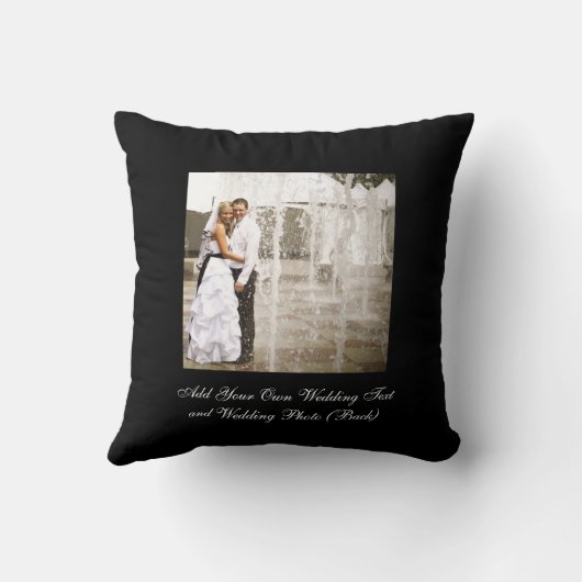 あなた自身の結婚式の写真の記念品の枕を作成して下さい クッション (裏面)
