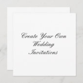 あなた自身の結婚式招待状の正方形のサイズを作成して下さい 招待状 (正面/裏面)