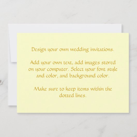 あなた自身の結婚式招待状を設計して下さい 招待状 (正面)