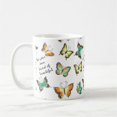 あなた自身の美しい蝶があって下さい コーヒーマグカップ (左)