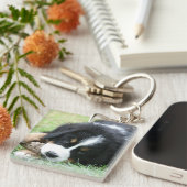 あなた自身の美しく完全な写真の記念品を加えて下さい キーホルダー (正面右)