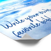 あなた自身の聖書またはクリスチャン引用文ブルー天国を作る ポスター (角)