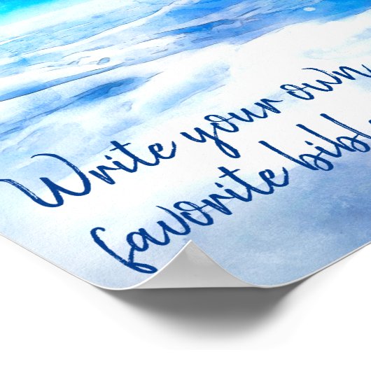 あなた自身の聖書またはクリスチャン引用文ブルー天国を作る ポスター (角)