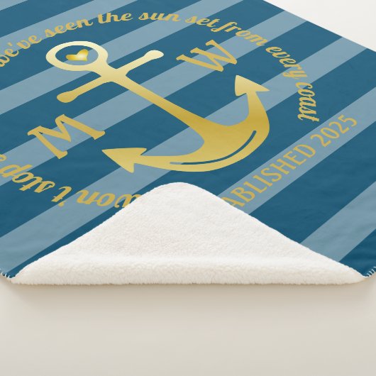 あなた自身の航海のないかりのハートの沿岸ロゴを作成して下さい シェルパブランケット (3/4)