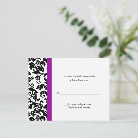 あなた自身の色の結婚式の応答カードを選んで下さい 出欠カード (スタンド正面)