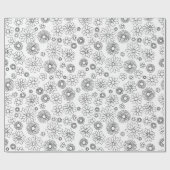 あなた自身の花模様を着色して下さい ラッピングペーパー (フラット)