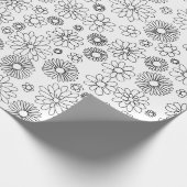あなた自身の花模様を着色して下さい ラッピングペーパー (角)