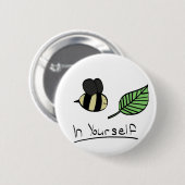 あなた自身の蜂葉ボタン(どのサイズでも) 缶バッジ (正面&裏面)
