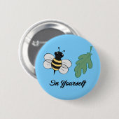 あなた自身の蜂葉 缶バッジ (正面&裏面)