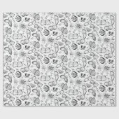 あなた自身の蝶パターンを着色して下さい ラッピングペーパー (フラット)