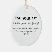 あなた自身の装飾を使用しますあなたの芸術の写真を作成して下さい セラミックオーナメント (右)