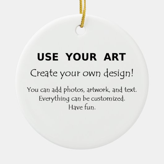 あなた自身の装飾を使用しますあなたの芸術の写真を作成して下さい セラミックオーナメント (正面)