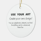 あなた自身の装飾を使用しますあなたの芸術の写真を作成して下さい セラミックオーナメント (左)