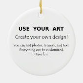 あなた自身の装飾を使用しますあなたの芸術の写真を作成して下さい セラミックオーナメント (裏面)
