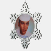 あなた自身の記憶雪片のオーナメントを作って下さい スノーフレークピューターオーナメント (右)