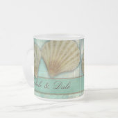 あなた自身の貝殻のデザインをカスタマイズ フロストグラスマグカップ (正面左)