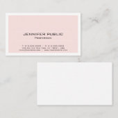 あなた自身の赤面のピンクの白い専門の上品を作成して下さい 名刺 (正面/裏面)