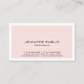 あなた自身の赤面のピンクの白い専門の上品を作成して下さい 名刺 (正面)