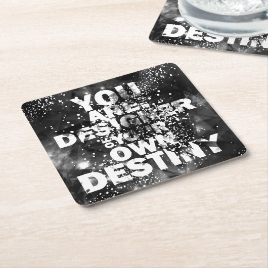 あなた自身の運命のデザイナーです スクエアペーパーコースター (アングル)
