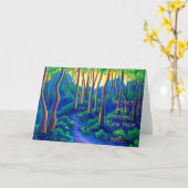 あなた自身の道、空白のな挨拶状は燃えます カード (黄色い花)