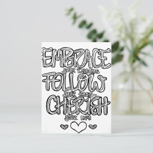 あなた自身の郵便はがきを着色して下さい ポストカード (スタンド正面)