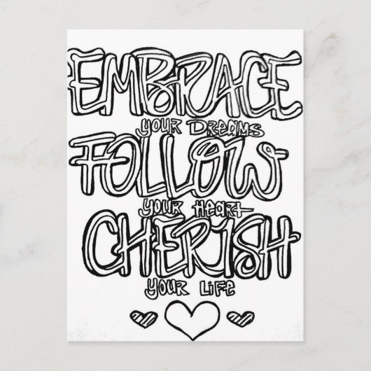 あなた自身の郵便はがきを着色して下さい ポストカード (正面)