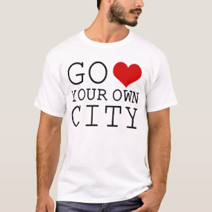 あなた自身の都市コピーハートは行きます Tシャツ