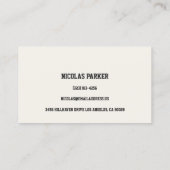 あなた自身の野球を作成して下さい 名刺 (裏面)