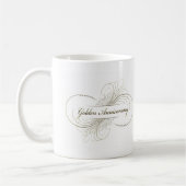 あなた自身の金記念日のデザインを作成して下さい コーヒーマグカップ (左)