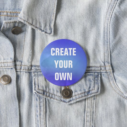 あなた自身の青い水彩画の絵画を作成して下さい 缶バッジ (インサイチュ)