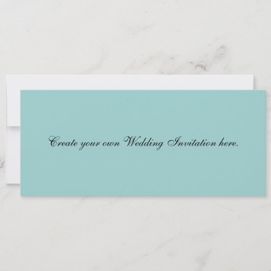 あなた自身の青い結婚式招待状を作成して下さい 招待状 (正面)