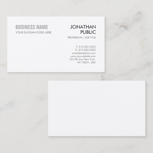 あなた自身の頭が切れるなデザインのエレガントな企業の作成して下さい 名刺 (正面/裏面)