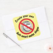 あなた自身の頭が切れるなメートルのステッカーを作成して下さい スクエアシール (封筒)