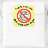 あなた自身の頭が切れるなメートルのステッカーを作成して下さい スクエアシール (バッグ)